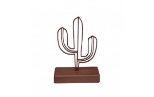 Cactus χειροποίητο επιτραπέζιο μεταλλικό διακοσμητικό με κάκτο και επιλογή απόχρωσης 24x45x23 εκ