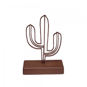 Cactus χειροποίητο επιτραπέζιο μεταλλικό διακοσμητικό με κάκτο και επιλογή απόχρωσης 24x45x23 εκ