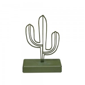 Cactus χειροποίητο επιτραπέζιο μεταλλικό διακοσμητικό με κάκτο και επιλογή απόχρωσης 24x45x23 εκ
