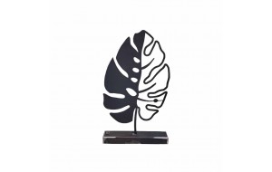 Leaf χειροποίητο επιτραπέζιο μεταλλικό διακοσμητικό με φύλλο και επιλογή απόχρωσης 25x5x43 εκ