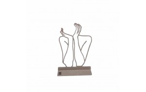 Woman Posing χειροποίητο επιτραπέζιο μεταλλικό διακοσμητικό με φιγούρα γυναίκας και επιλογή απόχρωσης 18x4x31 εκ
