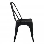 Μαύρη καρέκλα από ατσάλι Relix 44x49x84 εκ
