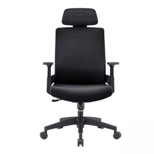 Πολυθρόνα γραφείου διευθυντή με μαύρο mesh και ύφασμα 64x66x116 εκ
