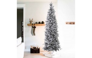 EchoMarg χιονισμένο Χριστουγεννιάτικο δέντρο slim με μεικτά κλαδιά 210 εκ