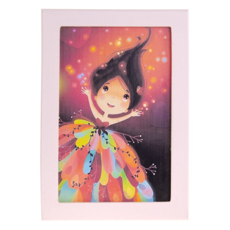 Πασχαλινή λαμπάδα Κορίτσι με πολύχρωμο φόρεμα με διακοσμητικό χειροποίητο πινακάκι 23x33 εκ