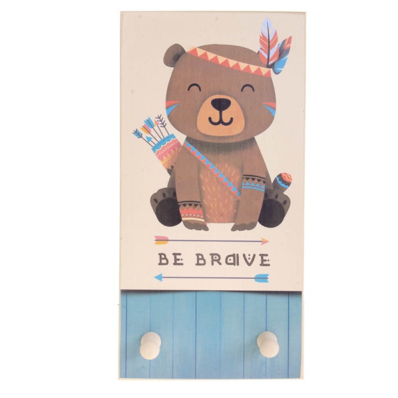 Be Brave παιδική χειροποίητη ξύλινη κρεμάστρα 20x40 εκ