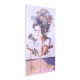 Χειροποίητη ξύλινη κρεμάστρα με θέμα κοπέλα με πεταλούδες 20x40 εκ