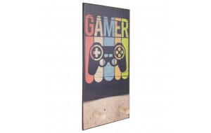 Gamer παιδική χειροποίητη ξύλινη κρεμάστρα 20x40 εκ