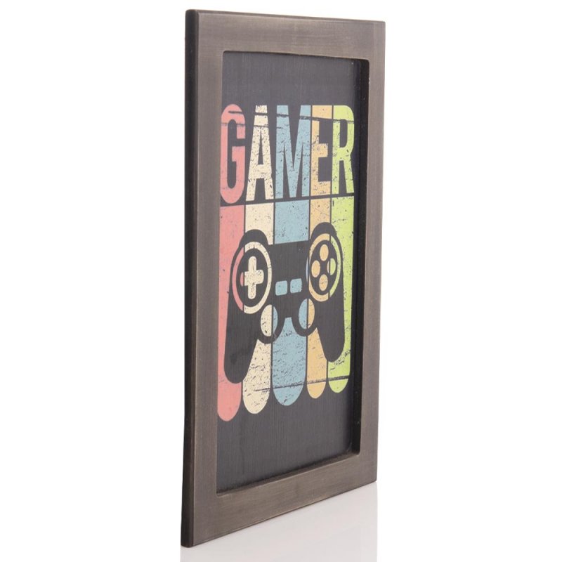 Gamer χειροποίητο πινακάκι με πλαίσιο 23x33 εκ