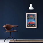 Malibu πασχαλινή λαμπάδα αρωματική με χειροποίητο ξύλινο πινακάκι 23x33 εκ