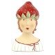 Φιγούρα διακοσμητική κοπέλας με φράουλα από πολυρεζίνη 18x12x28 εκ