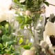 Επιτραπέζια ανοιξιάτικη σύνθεση με διακοσμητικά λουλούδια και λαμπάκια 50x17x23 εκ