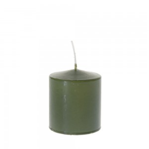 Κυλινδρικό κερί σε πράσινη απόχρωση 7x8 εκ