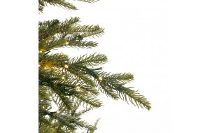 Aspen χριστουγεννιάτικο δέντρο Pre-Lit με πράσινο μεικτό φύλλωμα PE-PVC και ενσωματωμένα 5150 LED λαμπάκια θερμό λευκό φως με πρόγραμμα 240 εκ