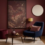 Burgundy Jungle πίνακας ελαιογραφίας με χρυσοτυπία σε τυπωμένο καμβά με θέμα ζούγκλα σε μπορντό αποχρώσεις 83x123 εκ