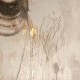 Πίνακας με καθιστό Βούδα σε ασημί κορνίζα 102x102 εκ