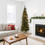 Alpine Pre-Lit Slim χριστουγεννιάτικο δέντρο σε πράσινη απόχρωση με ενσωματωμένα 200 LED λαμπάκια και ύψος 180 εκ