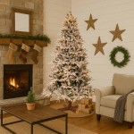 Jersey Pine Pre-Lit χριστουγεννιάτικο δέντρο με χιονισμένα πράσινα φύλλα και 600 ενσωματωμένα LED με ύψος 180 εκ