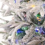 Eira Aurora Pre-Lit χριστουγεννιάτικο δέντρο με χιονισμένα πράσινα φύλλα και 1000 ενσωματωμένα LED με ύψος 240 εκ