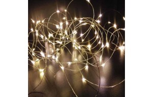 200 Led λαμπάκια με χάλκινο καλώδιο και θερμό λευκό φως 20μ
