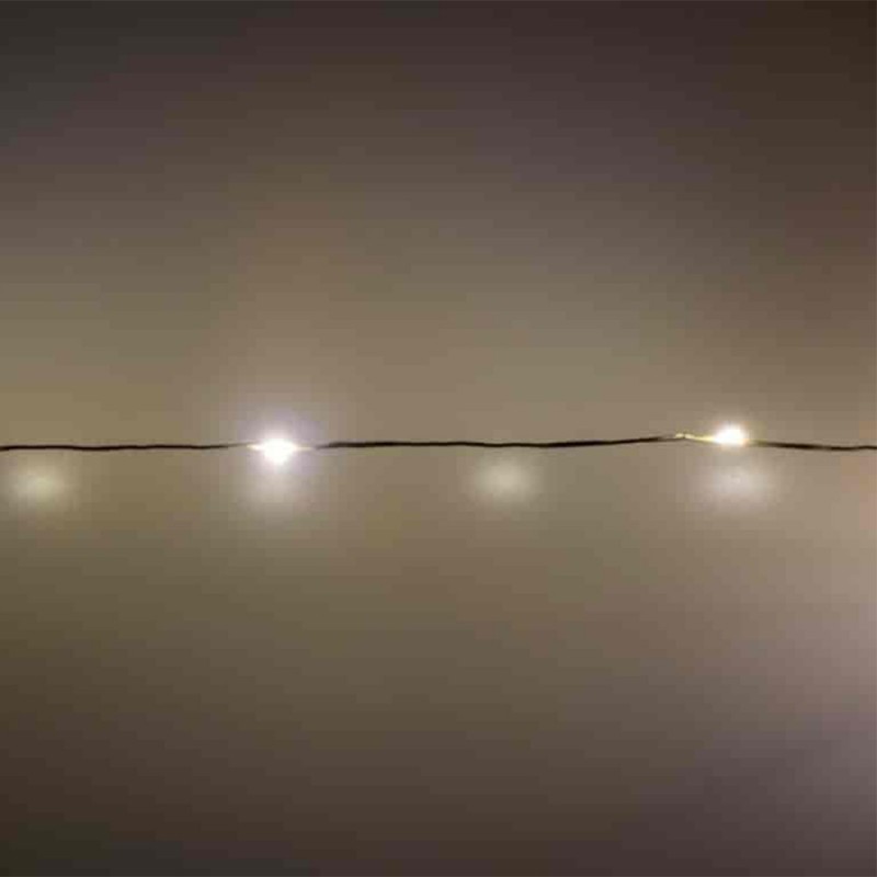200 Led λαμπάκια με χάλκινο καλώδιο και θερμό λευκό φως 20μ