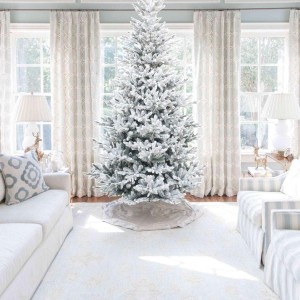 EchoArg flocked Pre-Lit χριστουγεννιάτικο χιονισμένο δέντρο με 690 ενσωματωμένα λαμπάκια led και μεικτό φύλλωμα 300 εκ
