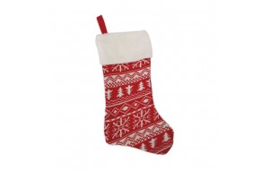 Χριστουγεννιάτικη διακοσμητική κάλτσα 24x40 εκ