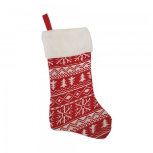 Χριστουγεννιάτικη διακοσμητική κάλτσα 24x40 εκ