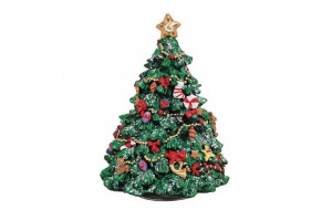 Επιτραπέζιο διακοσμητικό Χριστουγεννιάτικο δέντρο με μουσική και κίνηση 16x12 εκ