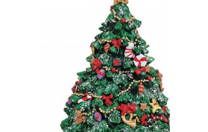 Επιτραπέζιο διακοσμητικό Χριστουγεννιάτικο δέντρο με μουσική και κίνηση 16x12 εκ