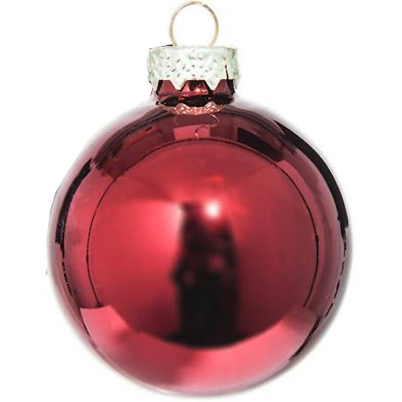 Μπάλα γυάλινη σε κόκκινο σκούρο χρώμα 15 εκ