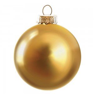 Χριστουγεννιάτικη μπάλα σε χρυσό χρώμα σετ των δύο 10 εκ