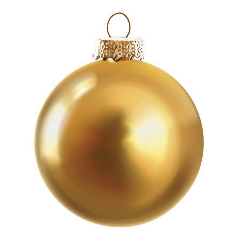 Χριστουγεννιάτικη μπάλα σε χρυσό χρώμα σετ των δύο 10 εκ
