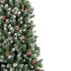 Χριστουγεννιάτικο δέντρο χιονισμένο B snow με berries και κουκουνάρια 210 εκ