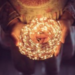 50 Led λαμπάκια μπαταρίας αδιάβροχα με καλώδιο χαλκού και λευκό θερμό φως 5μ