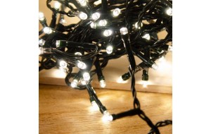 1000 Led λαμπάκια IP44 επεκτεινόμενο με πράσινο καλώδιο και soft white φως 50μ