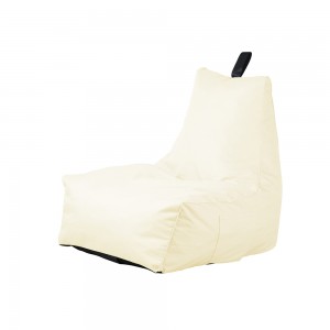Πουφ αδιάβροχο σε εκρού απόχρωση σε σχήμα καρέκλας 81x88x59 εκ