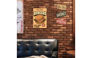 Daily fresh burger χειροποίητος ξύλινος πίνακας