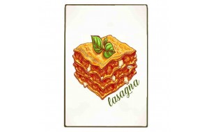 Lasagna χειροποίητος ξύλινος πίνακας