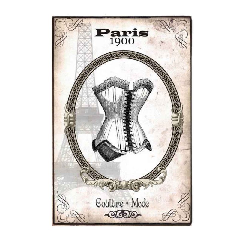 Paris 1920 χειροποίητο διακοσμητικό πινακάκι με θέμα τη μόδα