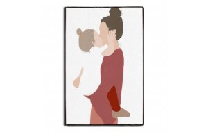 Διακοσμητικό πινακάκι χειροποίητο Μητέρα και Κόρη 20x30 εκ