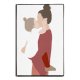 Διακοσμητικό πινακάκι χειροποίητο μητέρα και κόρη 20x30 εκ