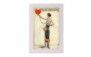 La vie Parisienne ξύλινος vintage πίνακας