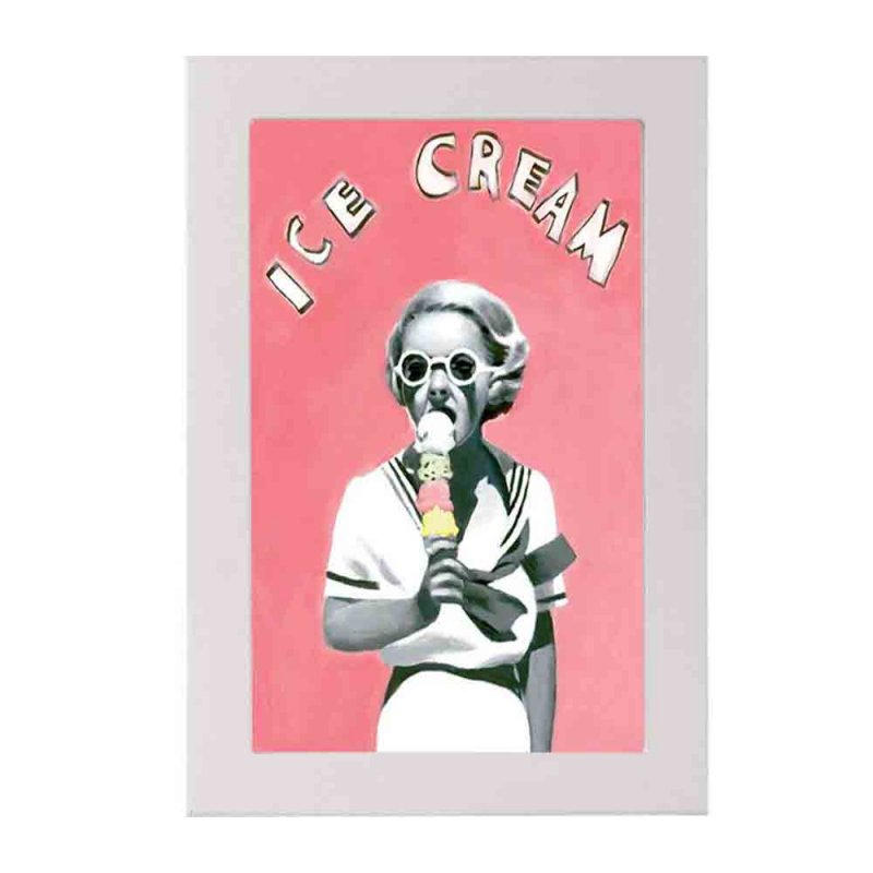 Ρετρό πινακάκι με παλιά διαφήμιση για παγωτά