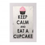 Πίνακας χειροποίητος keep calm and eat a cupcake