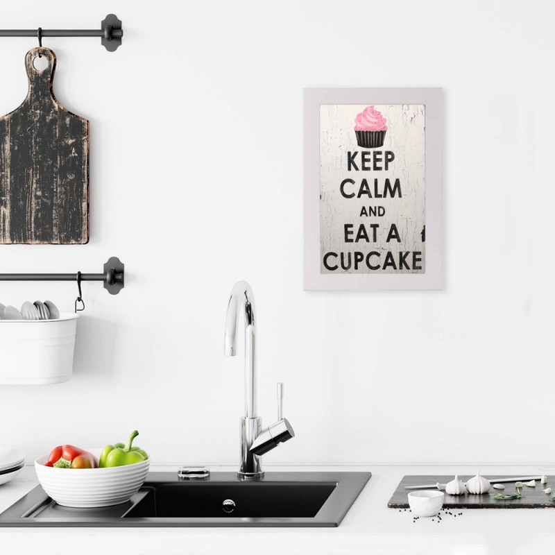 Πίνακας χειροποίητος keep calm and eat a cupcake