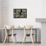 Ρετρό πίνακας χειροποίητος I love you more than cupcakes