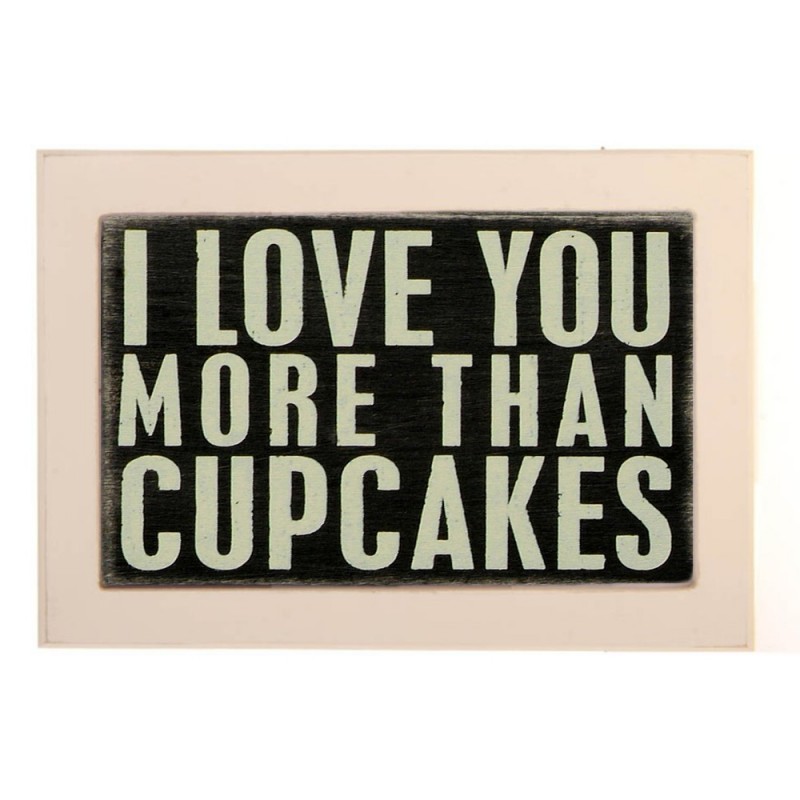 Ρετρό πίνακας χειροποίητος I love you more than cupcakes