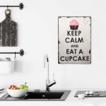 Πίνακας χειροποίητος keep calm and eat a cupcake