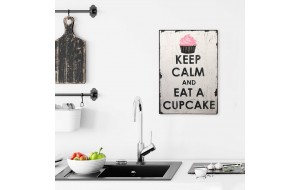 Πίνακας χειροποίητος keep calm and eat a cupcake